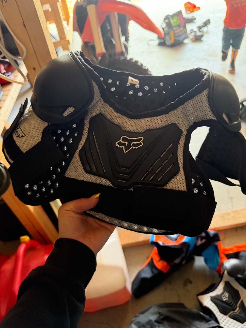 Fox Black and Gray Protective Chest and Shoulder Guard